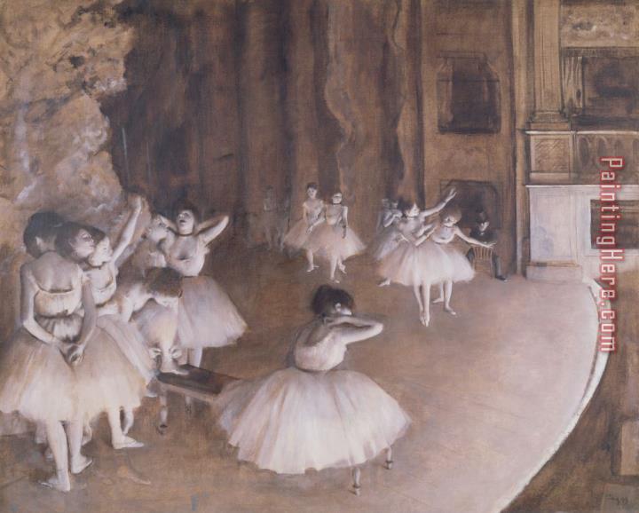 Edgar Degas Ballet Rehearsal on the Stage
